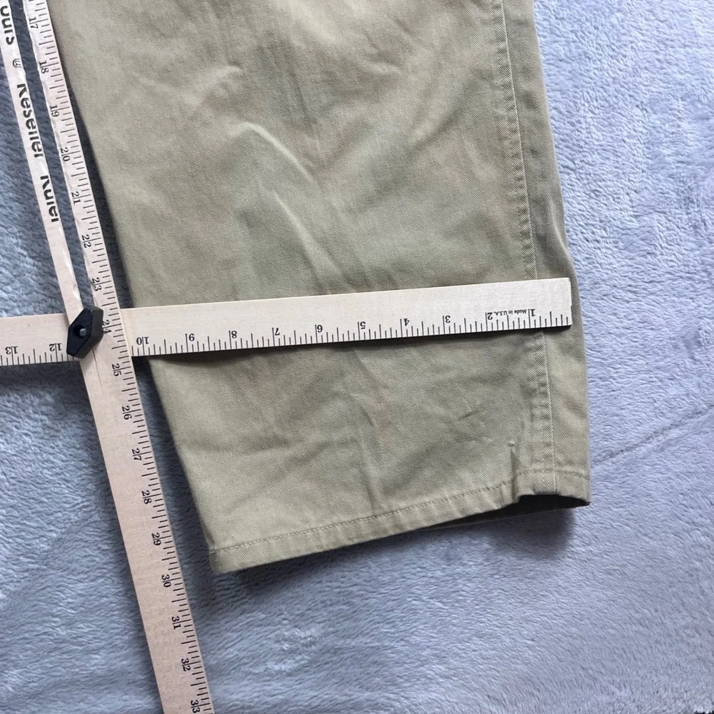 Polo Ralph Lauren Mens 42x30 Pleated Chino Pants Khaki Tan Made in USA Adjusters